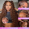 40 30 Inch Chocolate Brown Deep Wave Lace Front Wigs Human Hair #4 Colored 13x4 13x6 Hd Curly Lace Frontal Wigs Pre Plucked