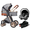 Kinderwagen 3 in 1 Kinderwagen für Babys, leichte Buggys, Babykutsche, ISOFIX BASIS, Baby Reisekinderwagen, Neugeborenenkinderwagen