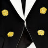2024 New Blocked Metal Rose Button Slim Black Suit Jacket Festival Outfit Women Party Business Blazer
