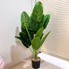 1pc 18 Leaves Artificial Plants Large Tropical Palm Tree Fake Banana Plants Leaves Real Touch for Home Garden Party Decor 2025