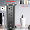 Motorized Lifting Pop Up Tower Power Outlet Hidden Mounted Kitchen Worktop USB Type C Socket with Speaker Wireless Charging
