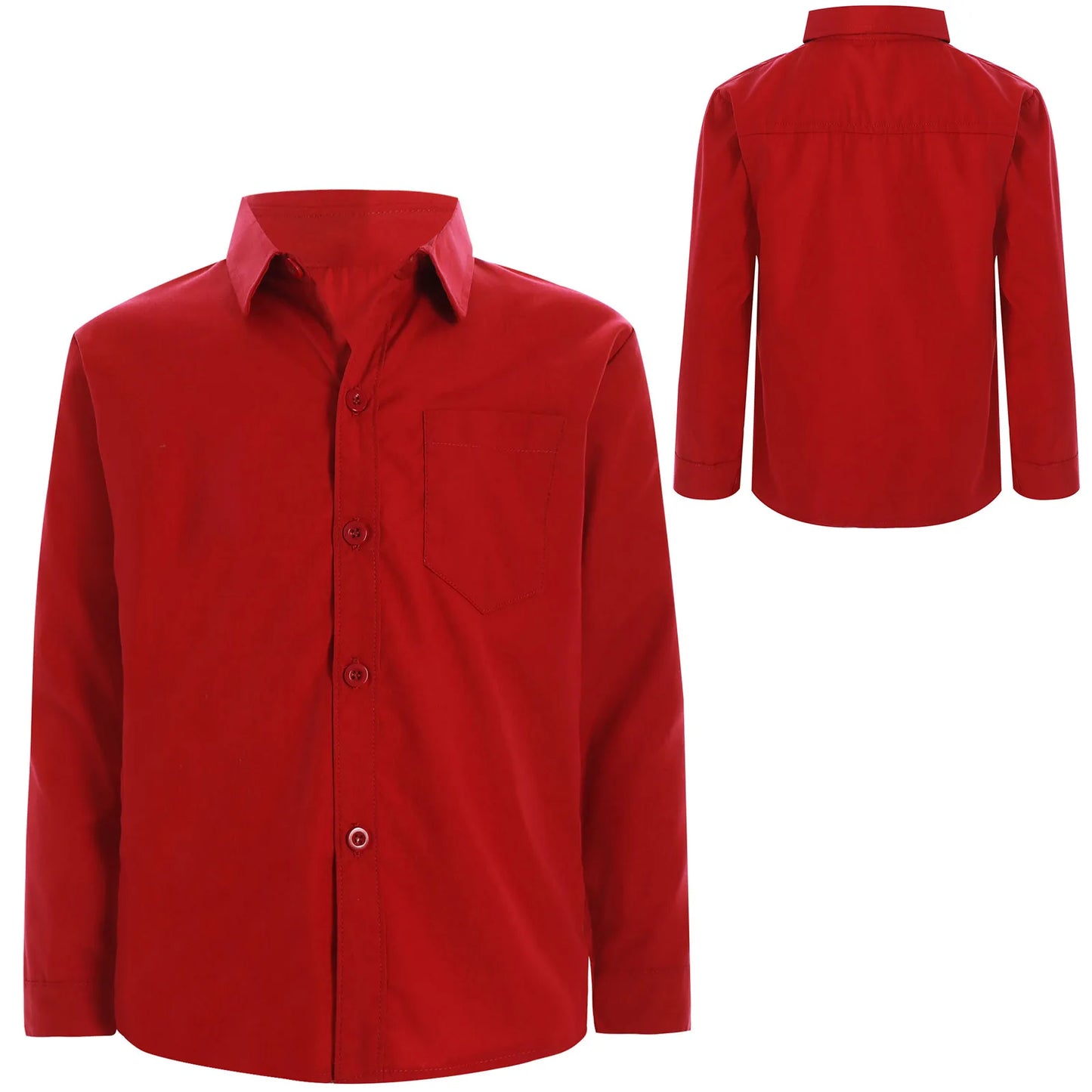 Autumn Kids Shirts for Boy Casual Gentleman Formal Dress Shirt Button-Down Shirt Handsome Boy Long Sleeve Tops Children Clothes