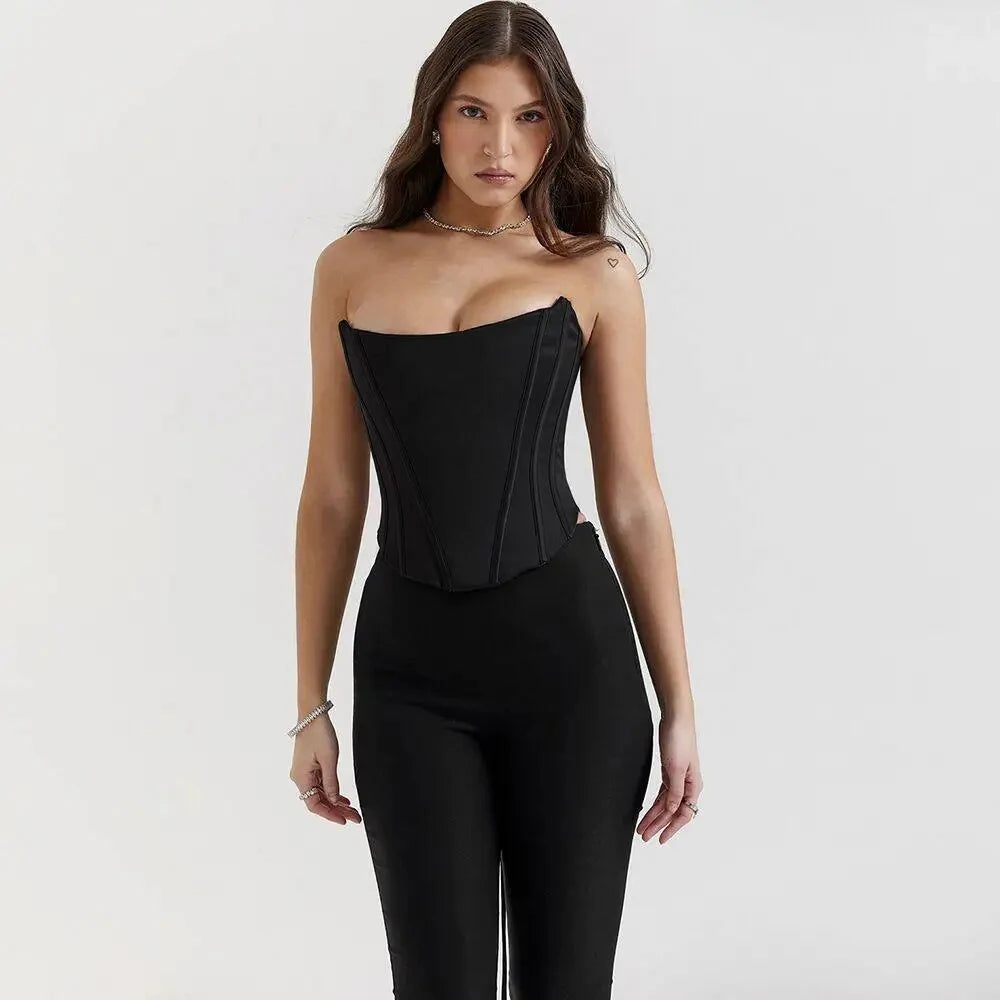 Summer Sexy Backless Strappy Sleeveless Mini Top Party Nightclub Birthday Party Bandage Tank Top