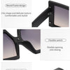 KAMMPT Quadratische Oversize-Sonnenbrille Unisex Trendige Verlaufs-Goggle Luxusmarken-Design Sonnenbrille