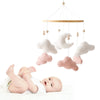 Baby-Kinderbett-Mobile-Rassel-Spielzeug 0-12 Monate Säugling Weicher Filz Teddy Samt Rosa Bär Bettglocke Hängendes Spielzeug Halterung Babybett Mädchen Spielzeug
