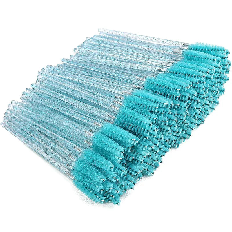 HUAZDS 300pcs Disposable Mascara Wands Eyelash Brush Spoolies for Eye Lash Extension, Eyebrow and Makeup Crystal Makeup Tools