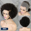 MALAIKA Kinky Curly Short Lace Front Wig Afro Bob Human Hair Natural Hairline 13X4 Lace Frontal Glueless Human Hair Wigs