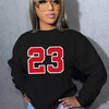 Women's Autumn Winter Sweaters  Black Loose Plus Size  Female hoodie Long Sleeves O-neck Pullovers Sporty and Rich Clothing