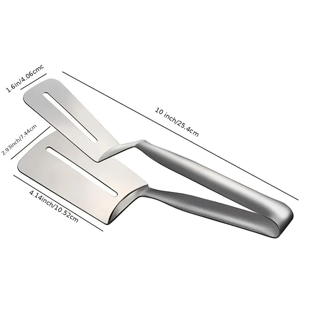 Stainless Steel Steak Clamps Kitchen Barbecue Food Flipping Spatula Tongs Clip Burgers BBQ Pizza Pies Fish Kitchen Bread Tongs