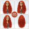 Latisha 13X6 HD Synthetische Spitzenfrontperücke lockig vorgezupfte Lace-Frontal-Perücke mit Pony für Damen, Highlights mit Babyhaar, 24 Zoll