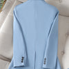 High Quality Long Sleeve Female Blazer Women Blue Coffee Khaki Single Button Slim Jacket Ladies Business Work Wear Formal Coat