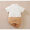0-18 Baby Bodysuit Gentleman Style Handsome Formal Cotton Comfortable Soft Boys And Girls Summer Short Sleeved Newborn Clothes
