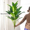 88cm 24Leaves Large Tropical Palm Tree Fake Banana Plants Leaves Real Touch Strelizia Plastic Monstera Plant for Home Garden