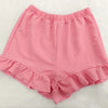 Chic Women Sweet Set Puff Sleeve Crop Tops and Shorts Outfits Solid Stretch Pleated Sexy Summer Girl 2 Two Piece Suit