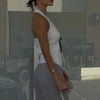 Sweet Tank Tops Women White Knit Deep V Neck Sexy 2025 Summer Ladies Soft Slim Crop Tops Female Off Shoulder Vintage Solid Vest