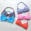 Impact Sports Bra Strappy Backless Yoga Gym Bra Removable Cups Women Workout Clothing Gym Top Halter Sport Bras