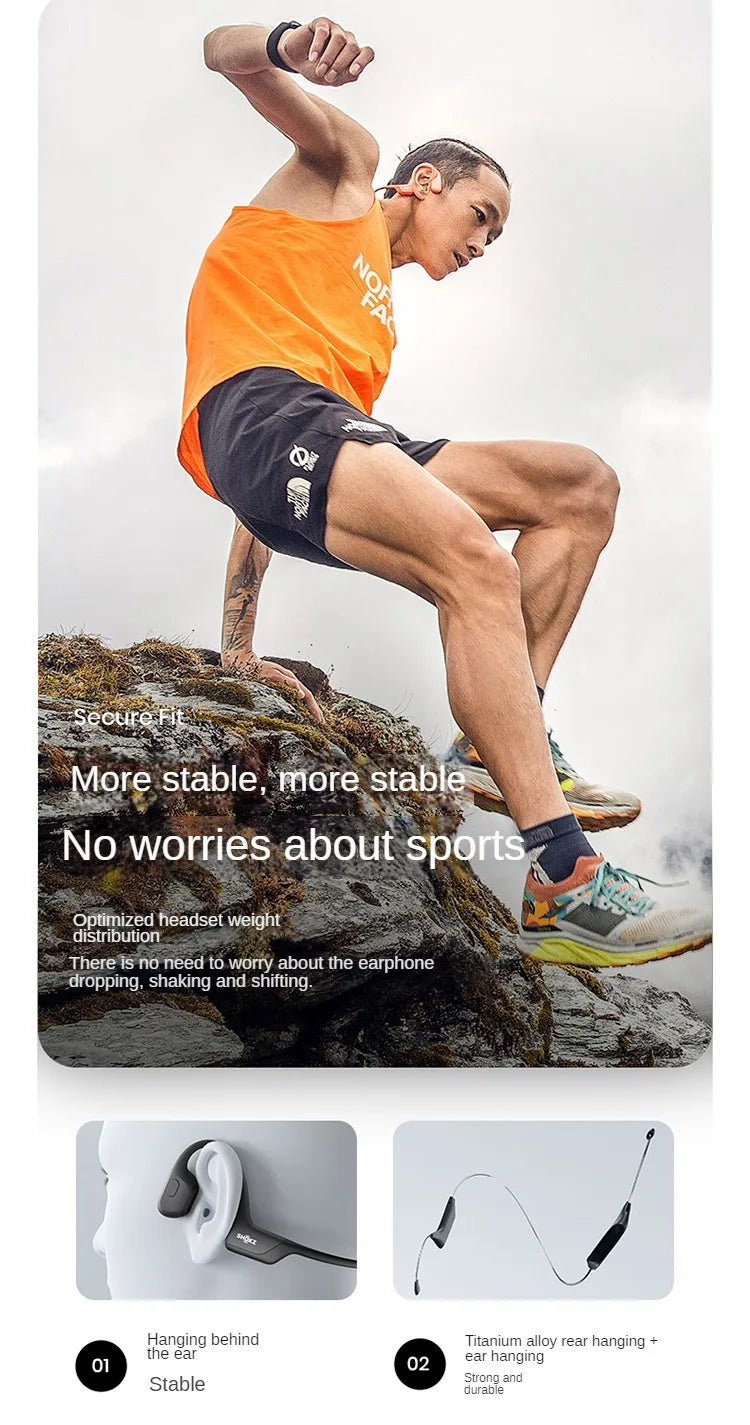 Original SHOKZ S810 Knochenschall-Kopfhörer Openrun Pro Kabellos Bluetooth 5.1 Ohrhörer Wasserdichte Sport-Lauf-Headsets