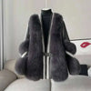 DEAT Fashion Temperament Thickened Fur Coat Cardigan Women Top-Quality Leather Patchwork Long Sleeve Jacket 2024 Winter 11SX023