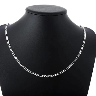 40–75 cm 925er Sterlingsilber 16–30 Zoll feine 4 mm Halskette für Damen Mode Party Hochzeit Schmuck Weihnachtsgeschenke