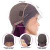 Dark Purple Bob Lace Front Wigs Human Hair Colored 13x4 Lace Frontal Short Straight Purple Bob Wig Pre Plucked with Baby Hair