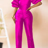 Jumpsuits Women One Piece Party Slim Fit Sexy Oblique Shoulder Wide Leg Long Pants Overalls Elegant Splice Rompers Evening