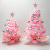 Hot Sale 45/60cm Christmas Tree With lights White/Pink Christmas Tree With Star Christmas Miniature Pine With Ornaments