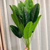 1pc 18 Leaves Artificial Plants Large Tropical Palm Tree Fake Banana Plants Leaves Real Touch for Home Garden Party Decor 2025