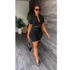 CM.YAYA INS Women's Set Short Sleeve Pocket Front Shirt and Pocket Side Shorts Suit 2023 Cargo Two 2 Piece Set Outfit Tracksuits
