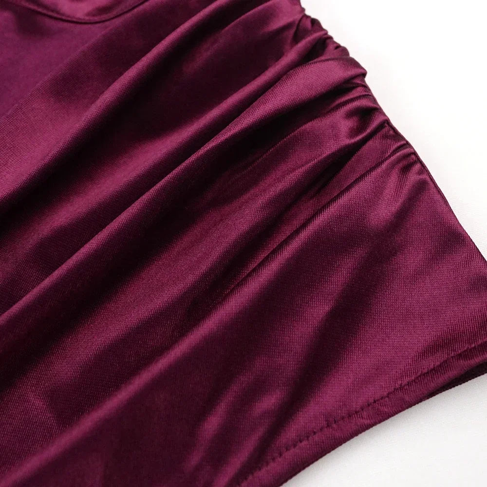 Burgundy Dresses Plus Size 4XL Sexy Bodycon Long Prom Slit Evening Birthday Party Cocktail Outfits for Ladies 2024 Spring Summer