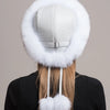 Hot Sale 100% natural Fox Fur Hat Women Cap Thick Fur Cap Winter Warm Hat Female Fashion For Women Hat With Earmuffs Hat