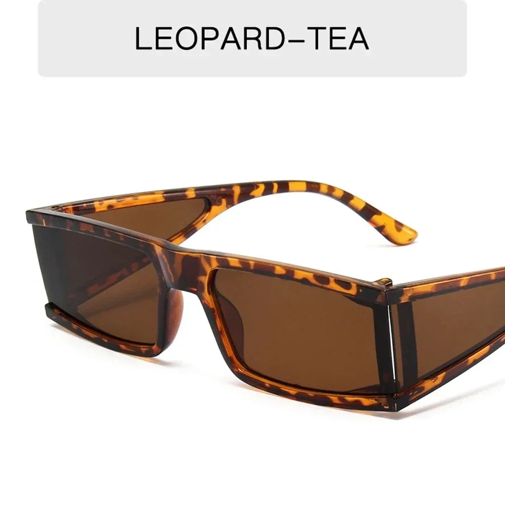 Retro Fashion Punk Square Sunglasses For Women Men Ins Popular Small Frame Silver Sun Glasses Trending Shades UV400 Ladies Eye