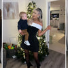 Damen Trägerloses Rückenfreies Kurzes Kleid Elegant Sexy Off Shoulder Ärmellose Kleider 2025 Damen Abendparty Geburtstagskleider Schwarz