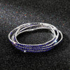 5Pcs/Lot Elastic Crystal Bracelets 2mm Charming Gold Color Crystal Rhinestones Metal Bangle Bracelet Jewelry DIY Gift