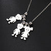 Couple Friend Personalized Necklace Custom Chain Name Mother Father Family Gift For Women Men Stainless Steel Pendant Jewelry