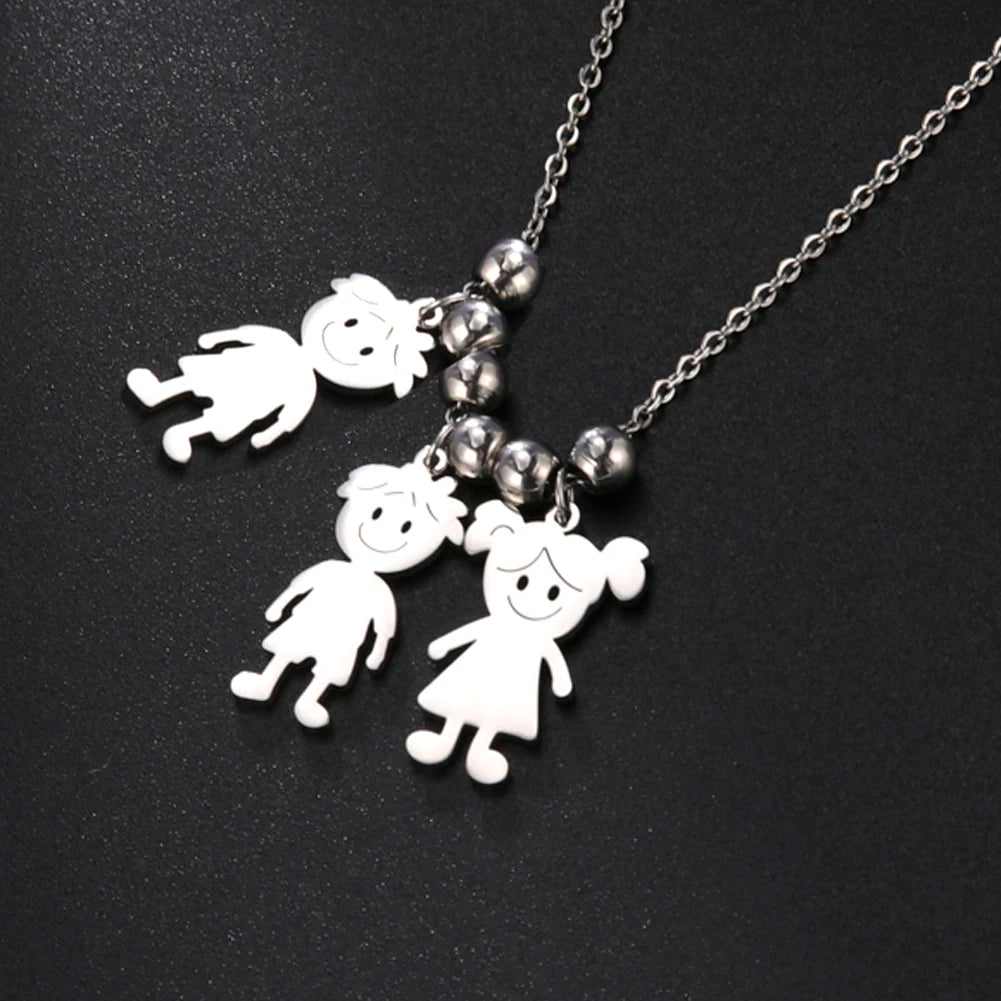 Couple Friend Personalized Necklace Custom Chain Name Mother Father Family Gift For Women Men Stainless Steel Pendant Jewelry