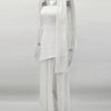 TARUXY Mode Trägerloses Kleid mit Band Frauen Elegantes Ärmelloses Mesh Strand Urlaub Langes Kleid Frühling 2025 Neues Damenkleid