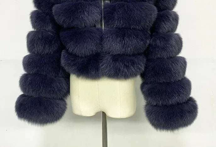 Women Warm Faux Fur Coat Winter Vintage Gradient Jacket Furry Outerwear Jackets Hooded Coats Plus Size Autumn Winter Streetwear