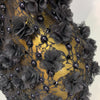 Women Luxury Pink Flowers Pearls Lace See Through Bodycon Mini Dress Birthday Photoshoot Evening Party Nightclub Stage Costume