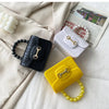 Fashion Mini Handbags PVC Crossbody Coin Purse Crocodile Pattern Pearl Handbag Plastic Small Chain Jelly Bag For Girl Wholesale