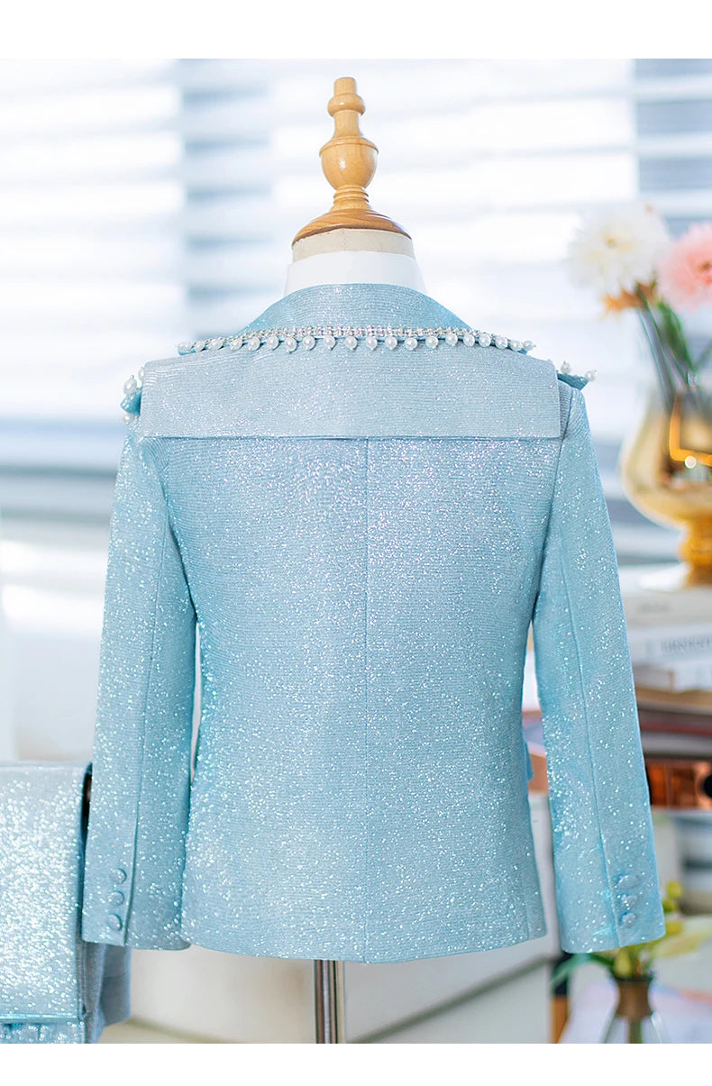 Baby Boy Suit Children's Piano Performance Evening Dress Blazers Sets Boys Suits For Weddings Traje De Niño Para Bautizo A3742