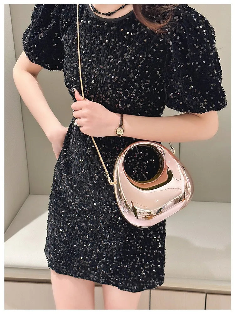 Luxus Designer Abend Clutch Klare Acryl Damen Handtaschen Mode Umhängetasche Halbmond Hochzeit Geldbörsen Party Tote Damen 2025