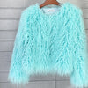 2023 Women Faux Fur Coat Autumn Winter High Quality Fluffy Short Coat Faux Fur Jacket