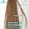 Crochet Braids Echthaar vorgeflochten Boho Box Braid Häkelzöpfe Echthaar vorgeflechtet mit lockigen Enden 100 Strähnen Farbe 30 27
