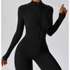 Summer Zipper Workout Jumpsuit Sports Overalls Women Gym Clothing Running Fitness Suits Gym Tracksuit Short Sportswear Yoga Set