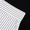 Clacive Fashion Long Sleeve Crop Top 2 Piece Sets Women Elegant Slim Stripe Print Skirts Set Casual High Waist Long Skirt Suits