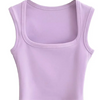 Deep Square Collar Vests 2025 Summer New Fashion Sexy Women's Crop Tops Sling Vest Camis