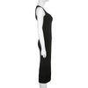 CIBBAR Basic Strick-Maxikleid Koreanische Mode Quadratischer Kragen Ärmellos Damenkleider Sommer Lässig Y2k Vintage All-Match Outfits