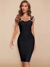 BEAUKEY Summer White Rhinestone Bandage Evening Dress Women Luxury Maxi Spaghetti Strap Red Club Celebrity Evening Party Vestido