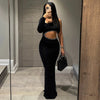Joskaa Elegant Rhinestone Hollow Maxi Birthday Dress Woman Sexy O-Neck Single Sleeve Skinny Vestidos 2025 Evening Party Clubwear