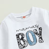 Casual New Baby Boys Long Sleeve Outfits Clothes Fashion Letter Print Sweatshirt Tops Elastic Pants Suit for Baby Fall Clothing